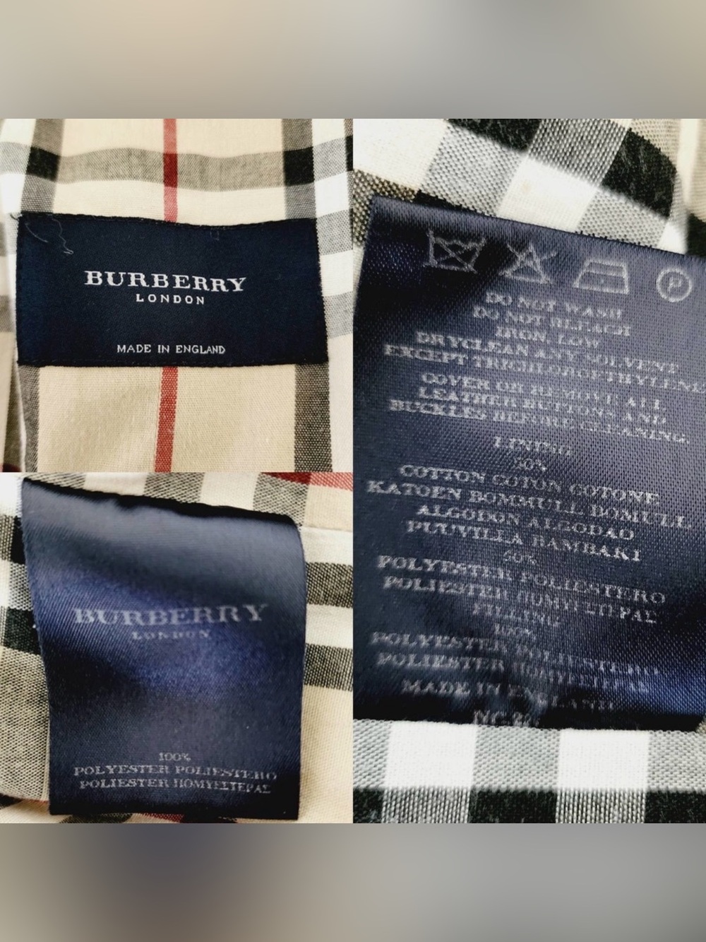 Burberry White Turtleneck Quilted Nova Check Plaid Puffer Vest Sz Small Pockets - Picture 3 of 4